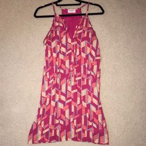 EVERLY pink patterned dress